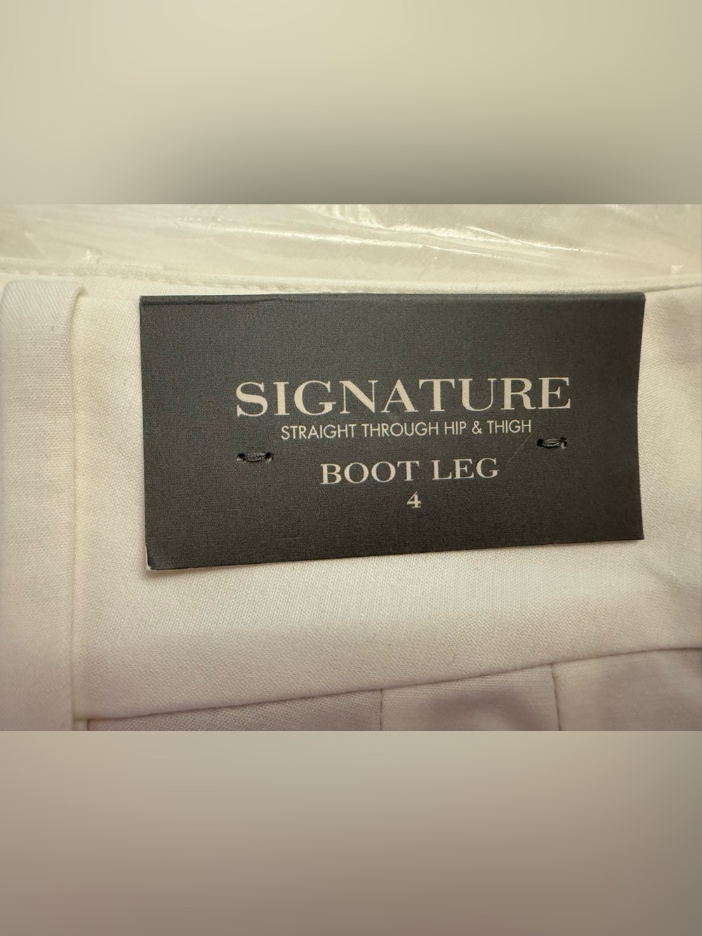 NEW! TAGS! Ann Taylor Signature Winter White Pants Boot Leg Gentle Stretch Sz 4 - Picture 6 of 6